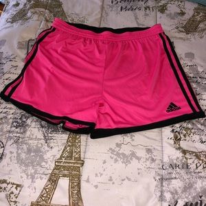 ADIDAS pink and black shorts